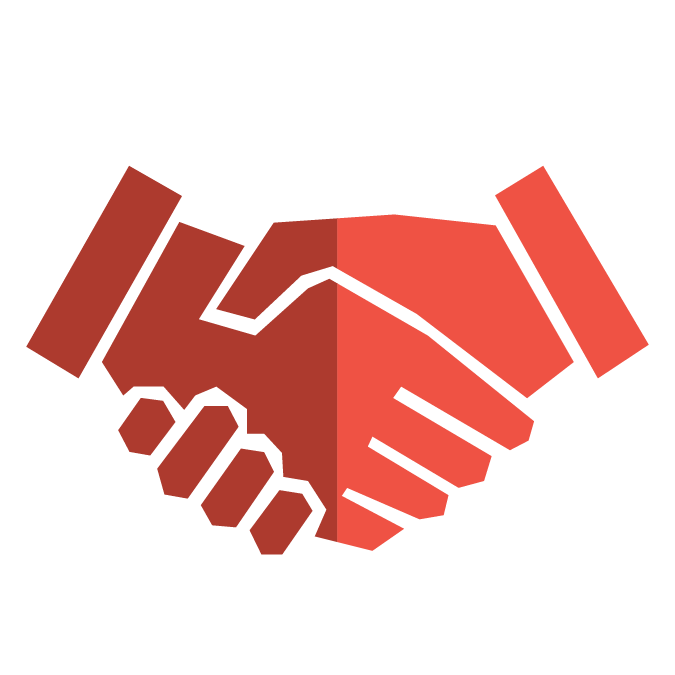 white handshake icon