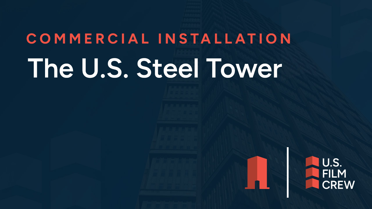 the u.s. steel tower commercial window film installation