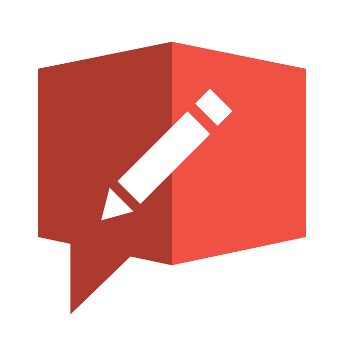 white blog icon