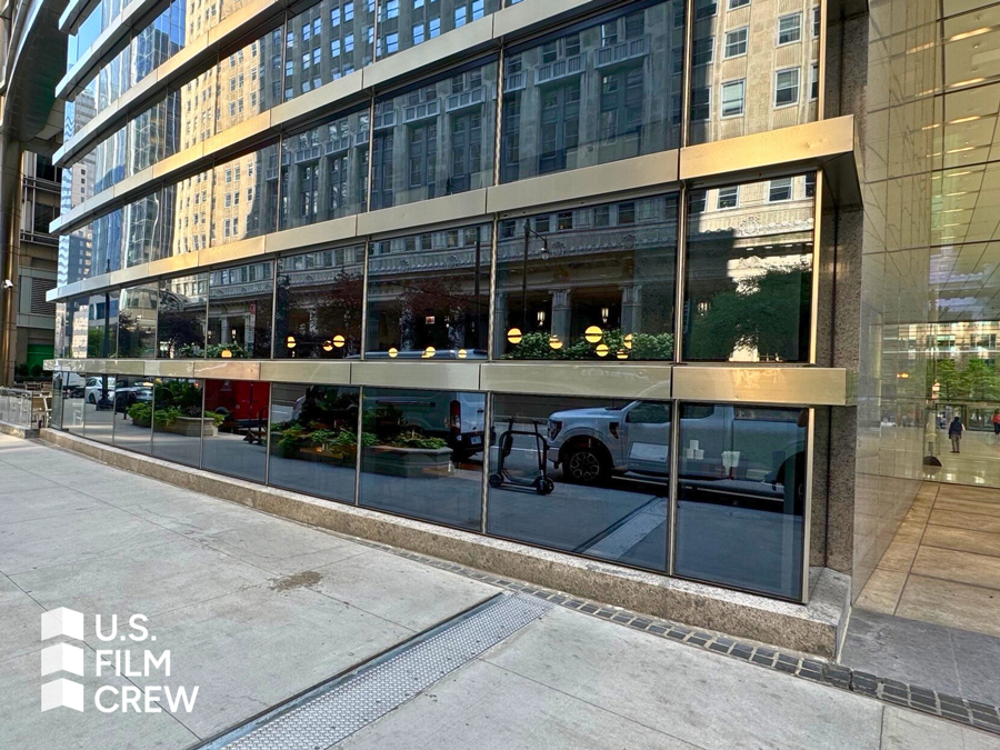 solar window film on exterior with a reflective view to offer privacy